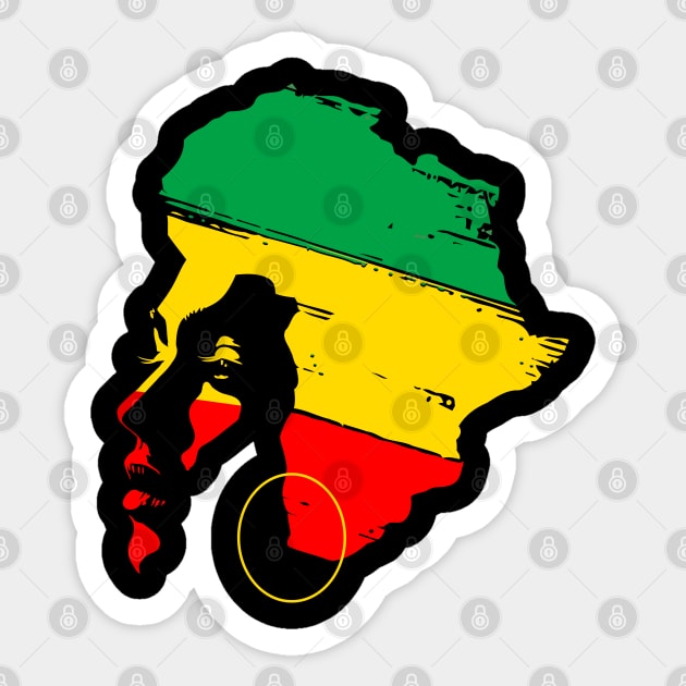 Black Woman, Africa, Black Queen, Black Girl Magic, Juneteenth Sticker by UrbanLifeApparel